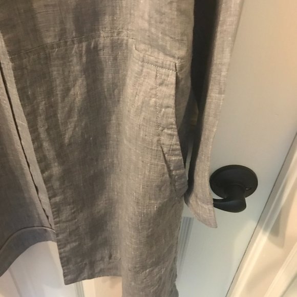 Eileen Fisher Linen Open Front Jacket - Picture 4 of 6